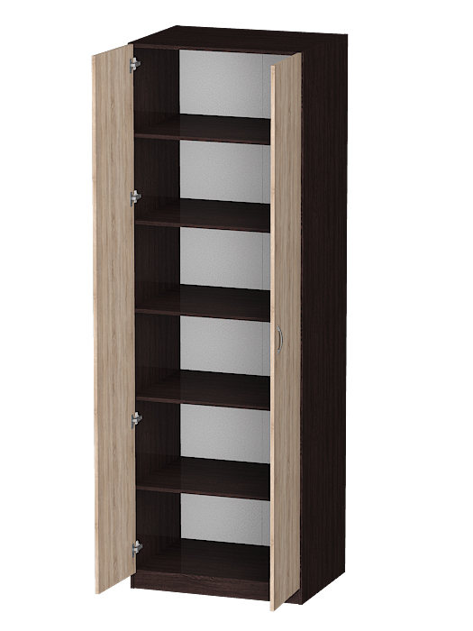 Для одежды, Распашной шкаф Лайф с полками 80*60*240 Венге