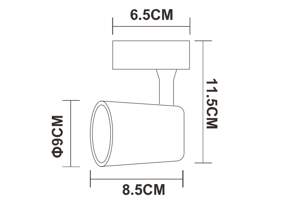 Светильник подвесной, Трековый светильник AMICO 13см 4000К