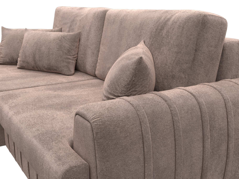 Диваны угловые в гостиную, Диван угловой Лига-057 НПБ угол левый, велюр TOWER