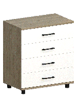 Комоды, Модульная система Грейс Комод КМ-5032  Гикори Джексон Светлый