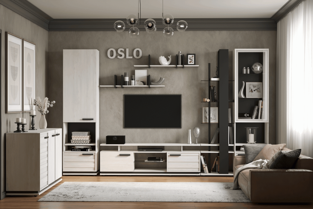 Витрины, Гостиная Oslo (модуль 13) Шкаф для посуды