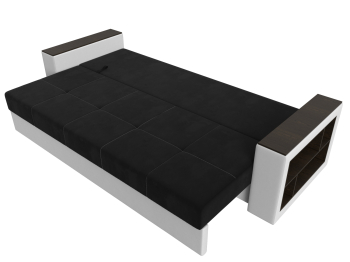 Диван прямой Дубай Лайт полки справа, микровельвет/экокожа