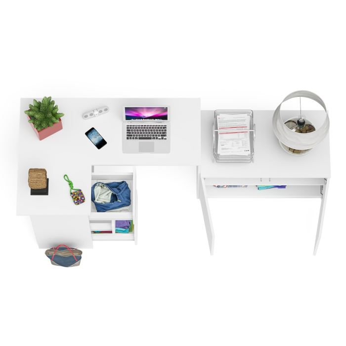 Угловые, Компьютерный угловой стол левое исполнение с широкой тумбой Мори МА-900