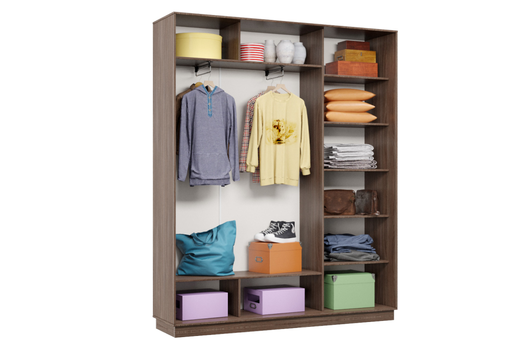 Шкафы-купе 3-х дверные, Шкаф-купе Премьер Лайт 21 (01;01;01) трехдверный