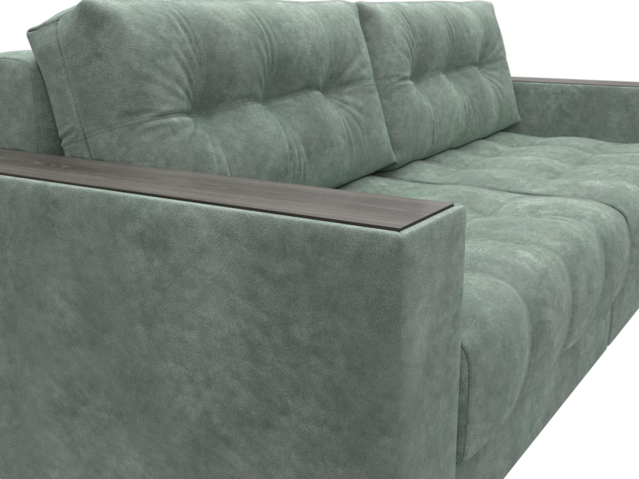 Диваны еврокнижки, Диван прямой с декором Лига-049 НПБ, велюр BRUT