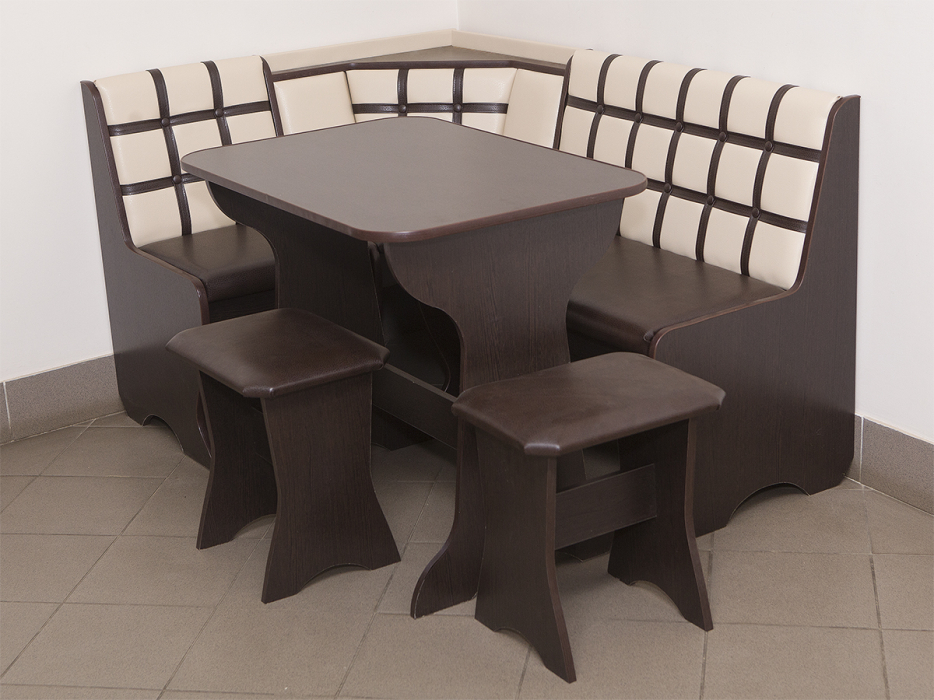 Кухонные уголки, Кухонный уголок Стиль 19Л (со столом СТ4) Дуб венге