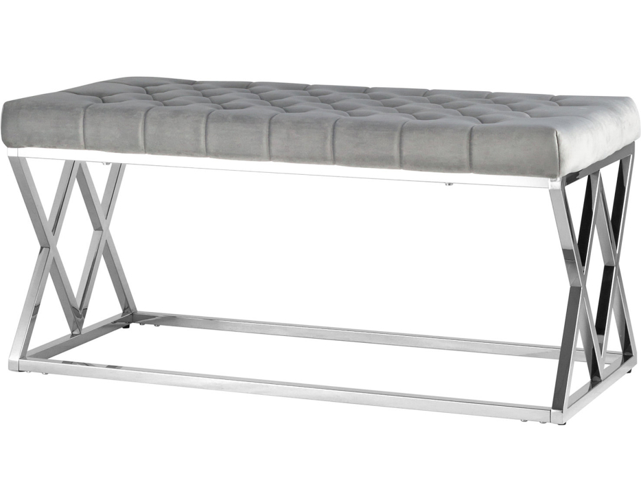 Банкетка в прихожую, Банкетка-скамейка STOOL GROUP ИНСИГНИЯ (Сталь серебро)