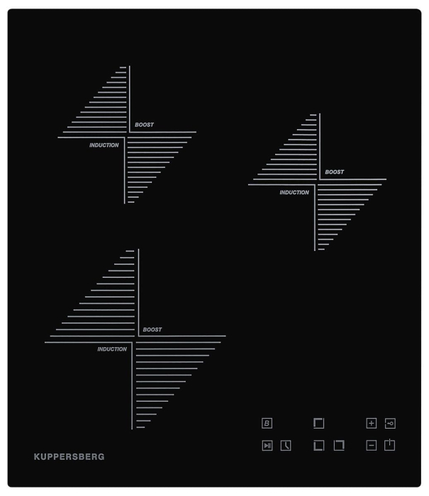 Встраиваемые варочные панели, Встраиваемая индукционная варочная поверхность Kuppersberg ICO 402
