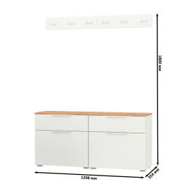 Две обувницы с вешалкой для одежды Октава.