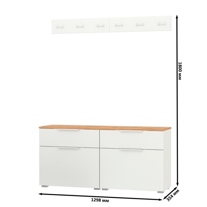 Прихожие, Две обувницы с вешалкой для одежды Октава.