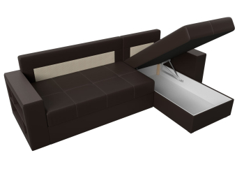 Диван угловой Дубай Лайт, экокожа, правый угол