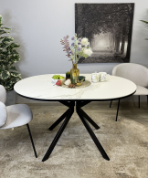 Обеденные столы, Стол Kenner DO1300 раздвижной, керамика, опоры черные