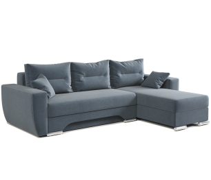 Угловой диван ЕвроШаг правый, велюр