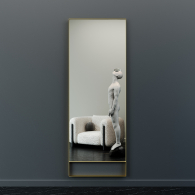Зеркала в спальню, Напольно-настенное зеркало в раме GENGLASS HALFEO SLIM LEG XL