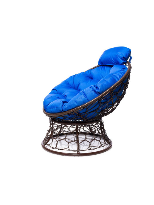 Кресла, Кресло ПАПАСАН мини с ротангом коричневое