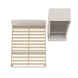 Двухспальная кровать Афина 1600 с 2-х дверным шкафом-комодом