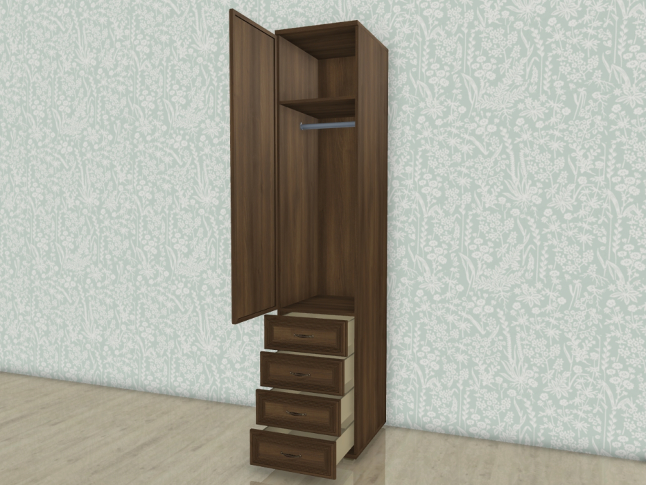 Шкафы одностворчатые, Модульная система Карина Шкаф ШК-1024