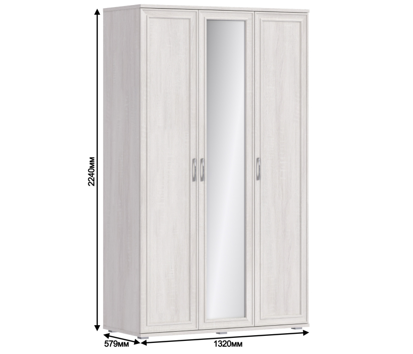 Для одежды, Шкаф 3-х дверный Флоренция СБ-2390