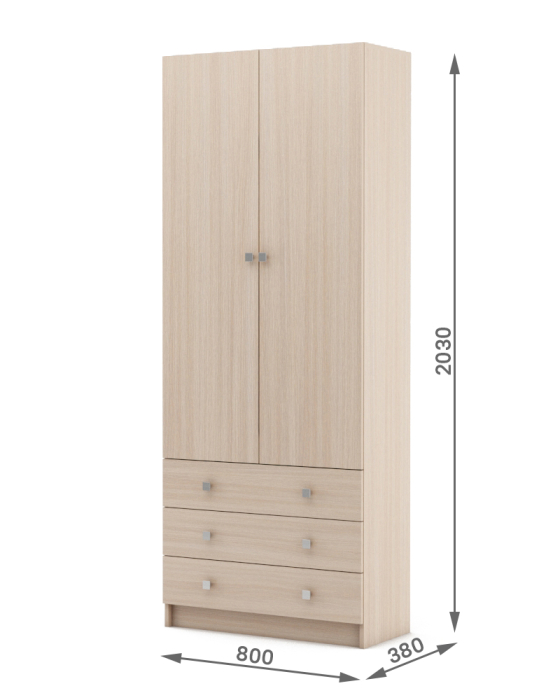 Шкафы двухстворчатые, Шкаф Бостон-10