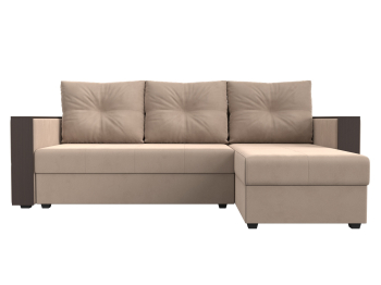 Угловой диван Валенсия Лайт правый угол, велюр