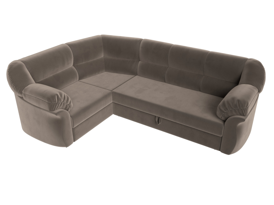 Диваны угловые в гостиную, Диван угловой Карнелла левый угол, велюр