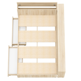 Ксения 1200 кровать с ящиками, ящиком для белья и прикроватным блоком для вещей