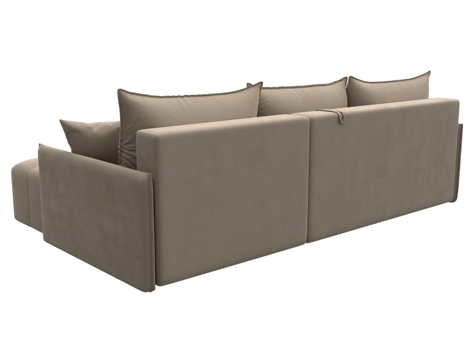 Диваны угловые в гостиную, Диван угловой Лига-054 НПБ угол универсальный, велюр SEVEN