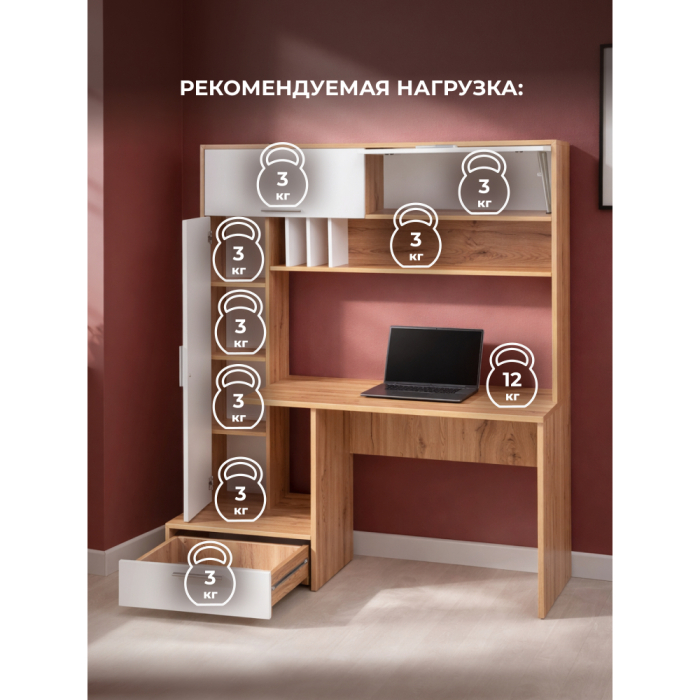 Прямые компьютерные столы, Стол компьютерный Лайт 03.243