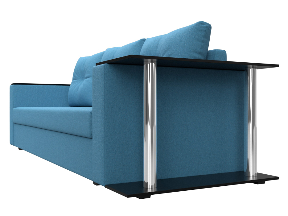 Диваны еврокнижки, Диван прямой Атланта со столом справа, рогожка Амур