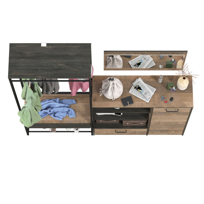 Прихожие, Прихожая Трувор с зеркалом и комодом-тумбой с дверкой