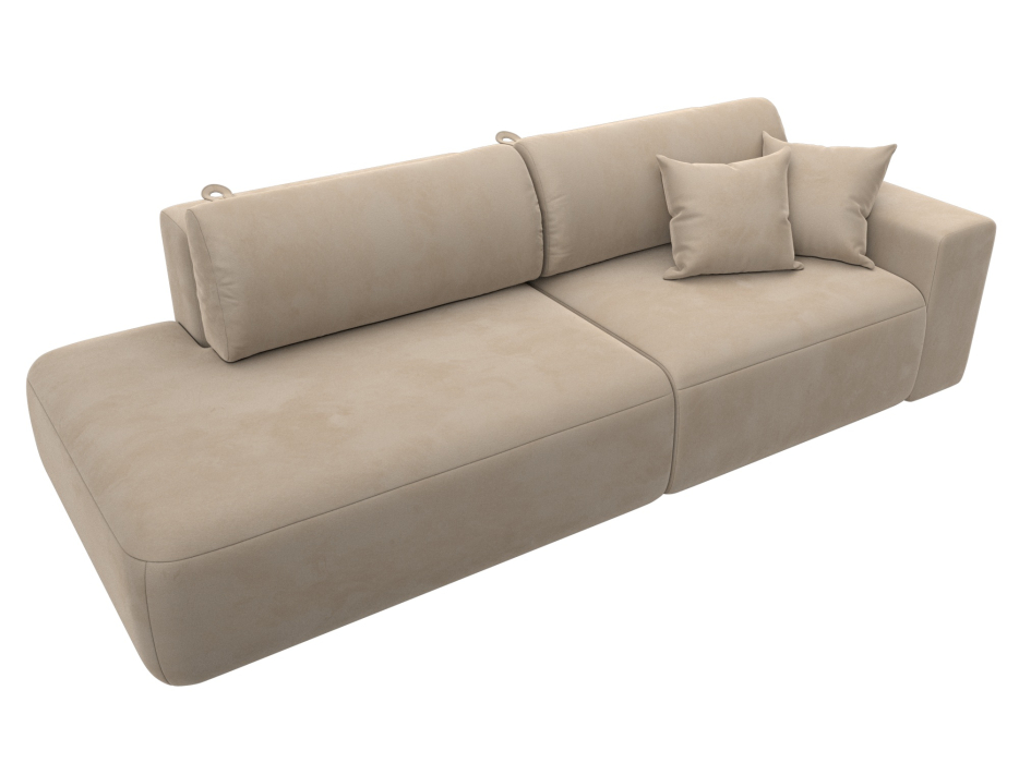 Диваны еврокнижки, Диван прямой Лига-036 Модерн подлокотник справа, велюр