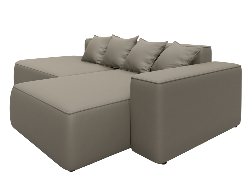 Диваны угловые в гостиную, Диван угловой Лига-065 угол правый, экокожа GRIFON