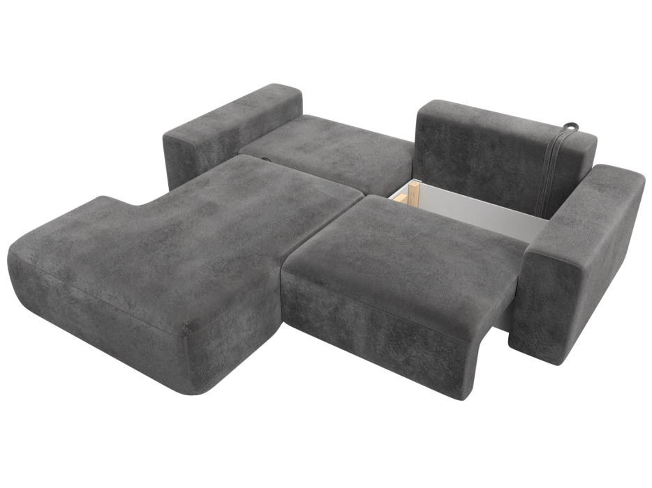 Диваны угловые в гостиную, Диван угловой Лига-036 НПБ Классик левый угол, велюр TOWER