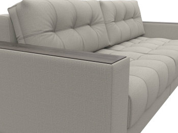 Диван прямой с декором Лига-049 НПБ, рогожка Амур