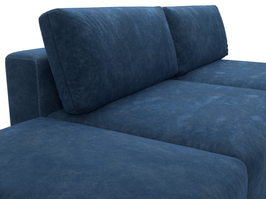 Диваны еврокнижки, Диван прямой модульный с пуфом Лига-060 НПБ, велюр BRUT