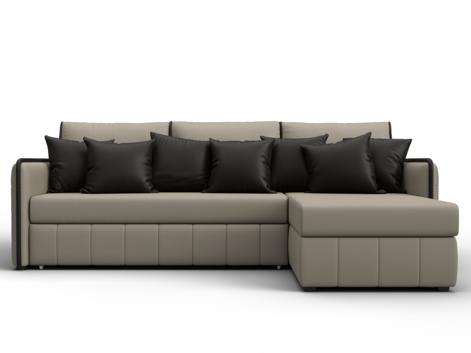 Диваны угловые в гостиную, Диван угловой Лига-078 угол универсальный, экокожа GRIFON