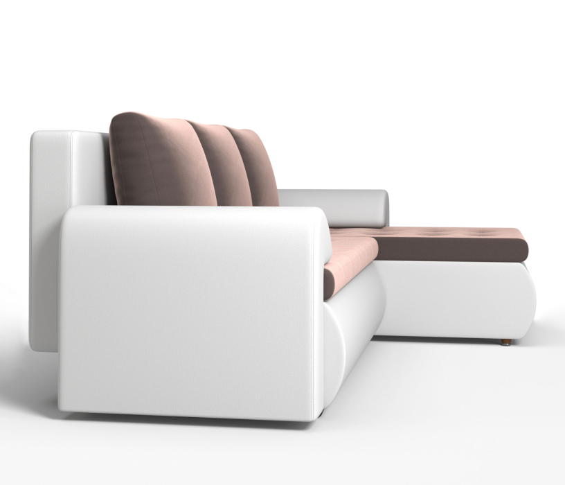 Диваны угловые в гостиную, Угловой диван Ванкувер правый, экокожа /велюр