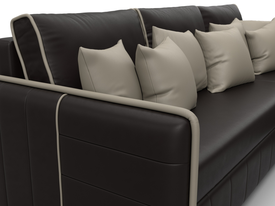 Диваны угловые в гостиную, Диван угловой Лига-078 угол универсальный, экокожа GRIFON