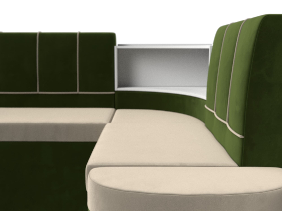 Кухонные уголки, Кухонный П-образный диван Тефида, микровельвет