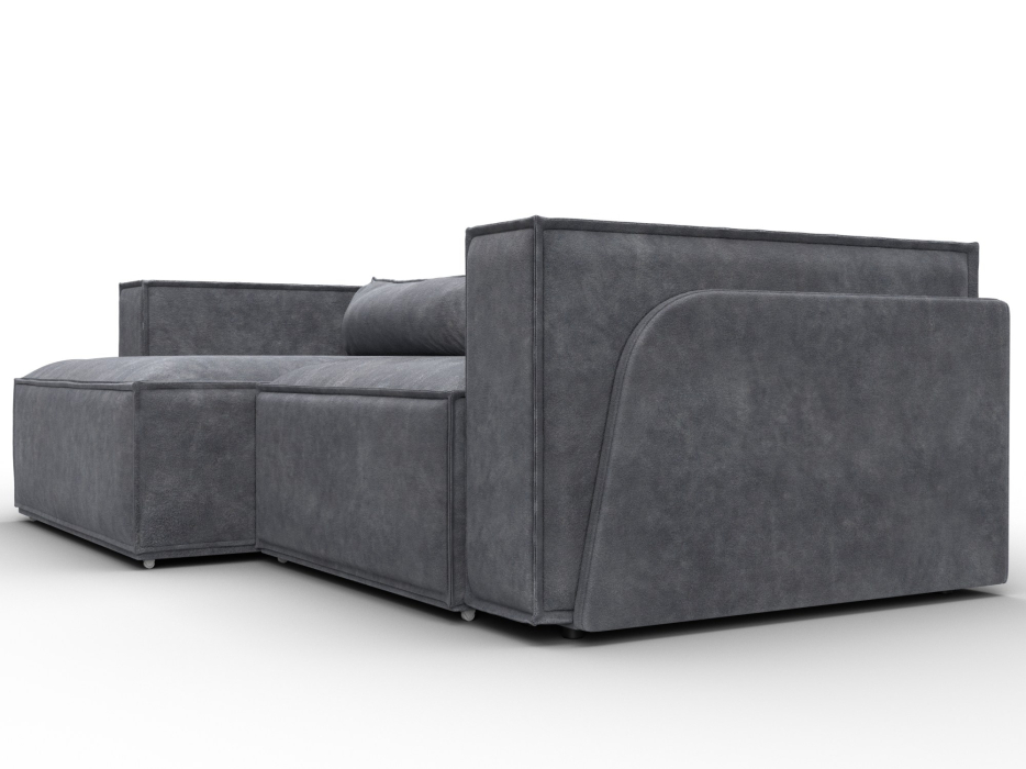 Диваны угловые в гостиную, Диван угловой Лига-061 угол левый, велюр BRUT