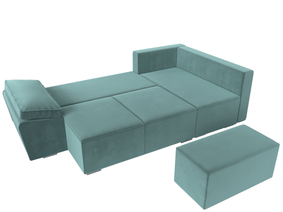 Диваны угловые в гостиную, Угловой диван Хьюго правый угол, велюр