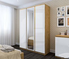 Для одежды, Шкаф 3-х дверный с зеркалом Веста СБ-2258