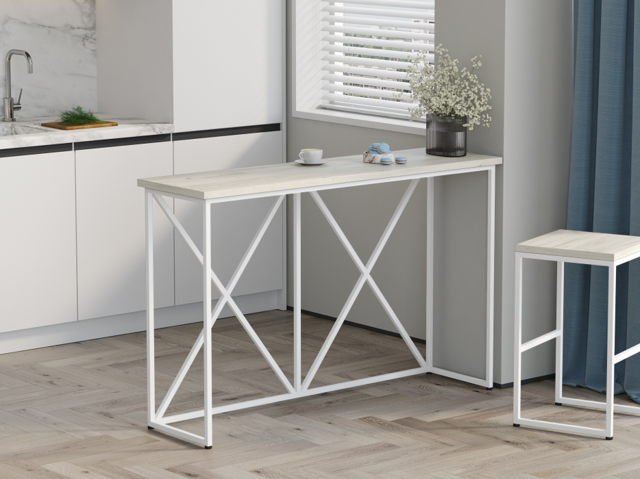 Журнальные столики, Консоль Айсберг Лофт 01 Белый