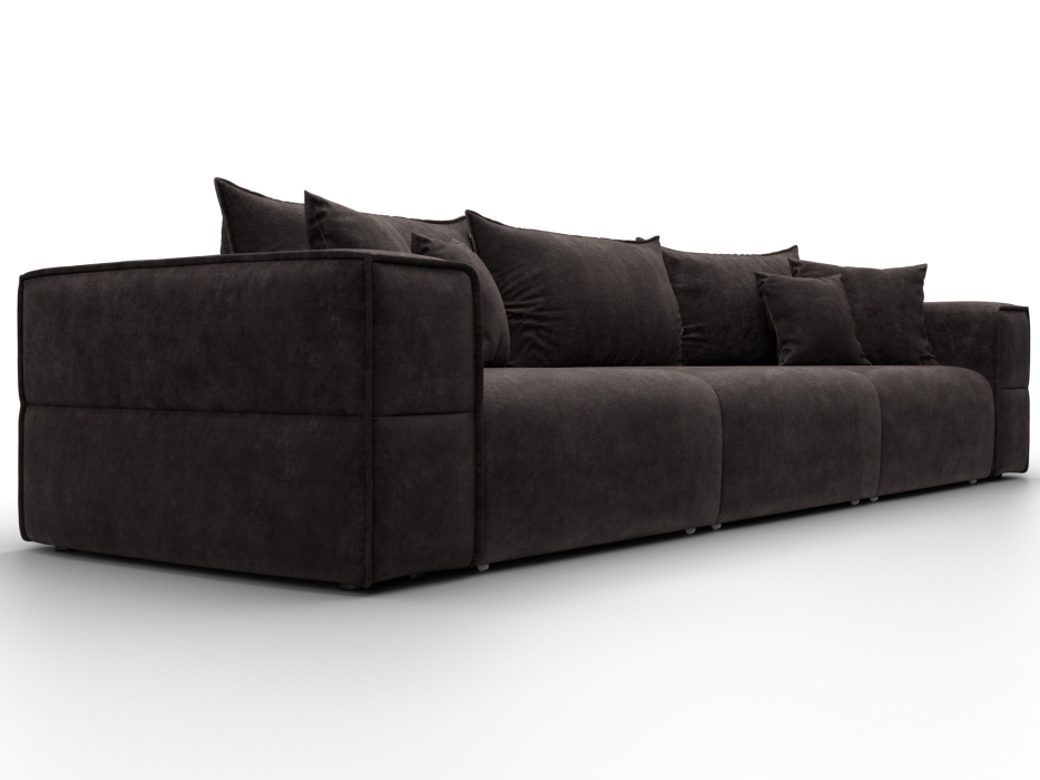 Диваны еврокнижки, Диван прямой Лига-058 НПБ Лонг, велюр BRUT