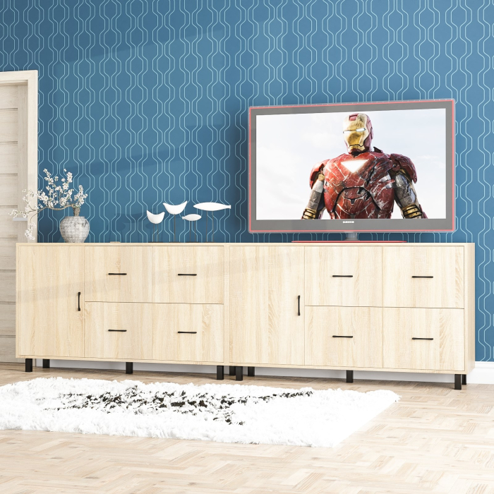 ТВ-тумбы, Два комода-тумбы с выдвижными ящиками и дверками РВК 125-1504