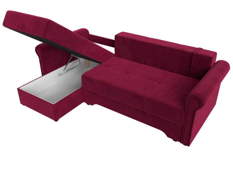 Диваны угловые в гостиную, Угловой диван Леон левый угол, микровельвет