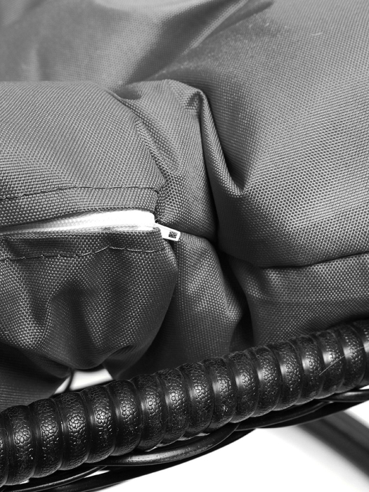 Подвесные кресла, Подвесное кресло ДЛЯ ДВОИХ с ротангом чёрное