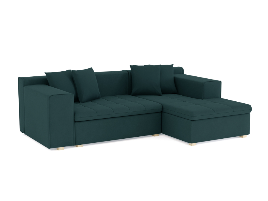 Диваны угловые в гостиную, Диван угловой Чикаго без механизма, велюр