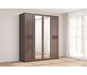 Шкаф 4х створчатый с зеркалом КЭТ-4