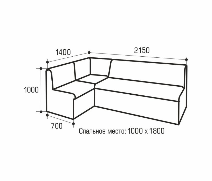 Угловые, Кухонный уголок со спальным местом Лагуна